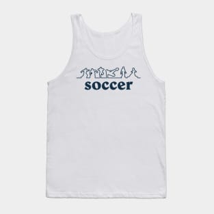 Line Art Soccer Player Silhouette Tank Top